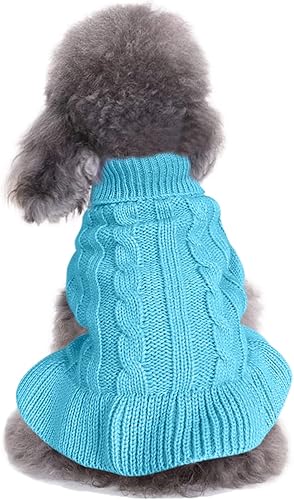 Chborchicen - Suéter de punto para perros pequeños, suéter de punto para mascotas, gatos, abrigado, sudadera para perro, ropa de invierno, suéter
