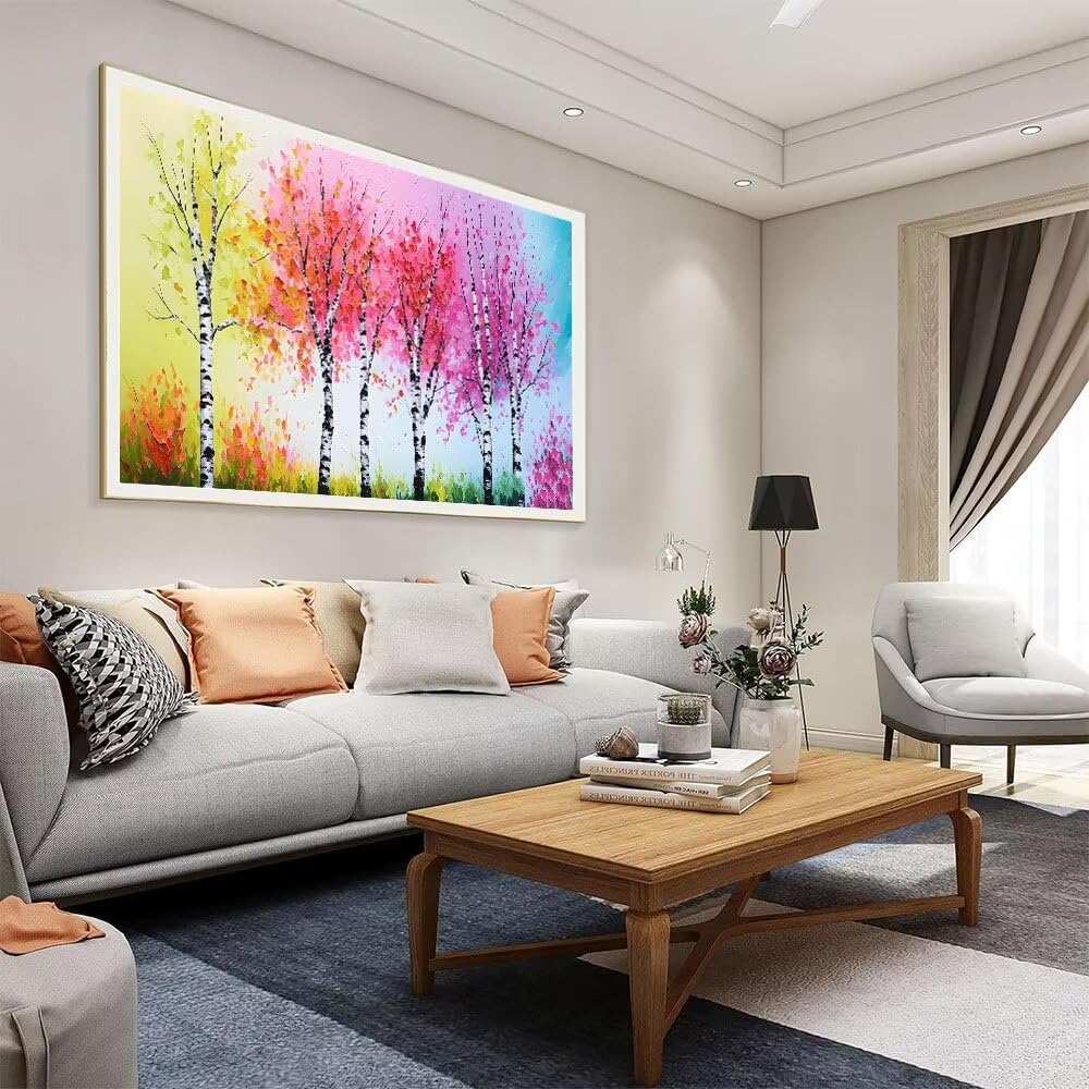 5D DIY Diamond Painting Kit Completo, betulla argentata Diamantini Strass Ricamo a Punto per Adulti Bambini Decorazione Casa, Kit per Pittura Diamante Mosaico Fai Da Te, per Decor Casa 50x100cm S-11