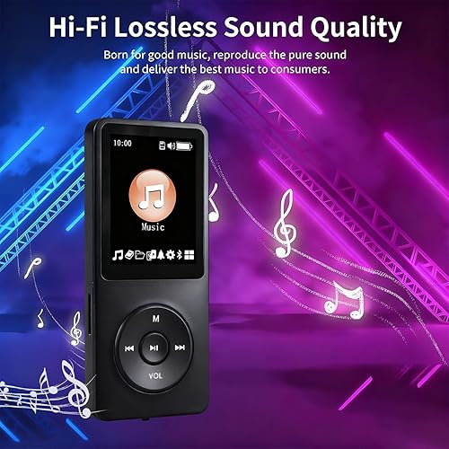Miniatura 4 de 128GB MP3 Player,with Bluetooth 5.2, Music Player with Built-in HD Speaker, Voice Recorder, HiFi Sound, E-Book, Earphones Included