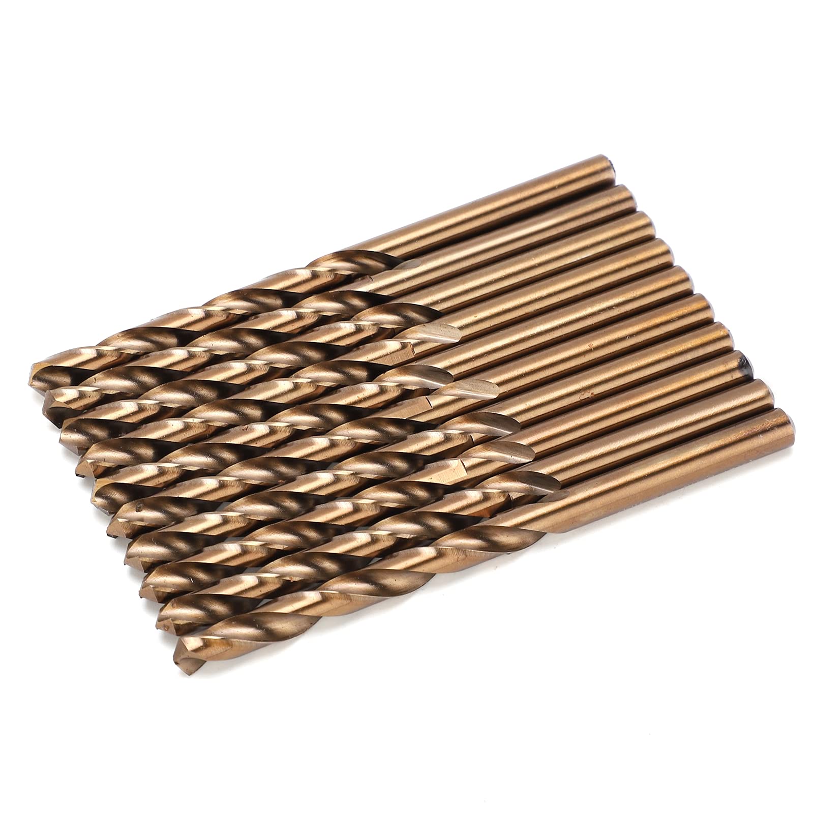 SIXRUN Set di Punte Elicoidali HSS 10 Punte a Codolo Cilindrico da 7 Mm a 9,5 Mm Placcate Ti per Trapani a Mano e da Banco Foratura in Acciaio Inossidabile Rame Ferro Alluminio (8,0)