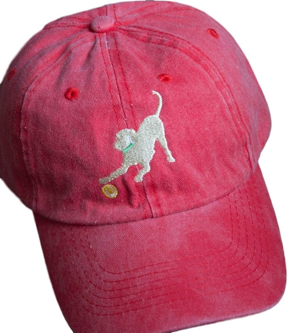 JUS LABS Red Embroidered Labrador Hats