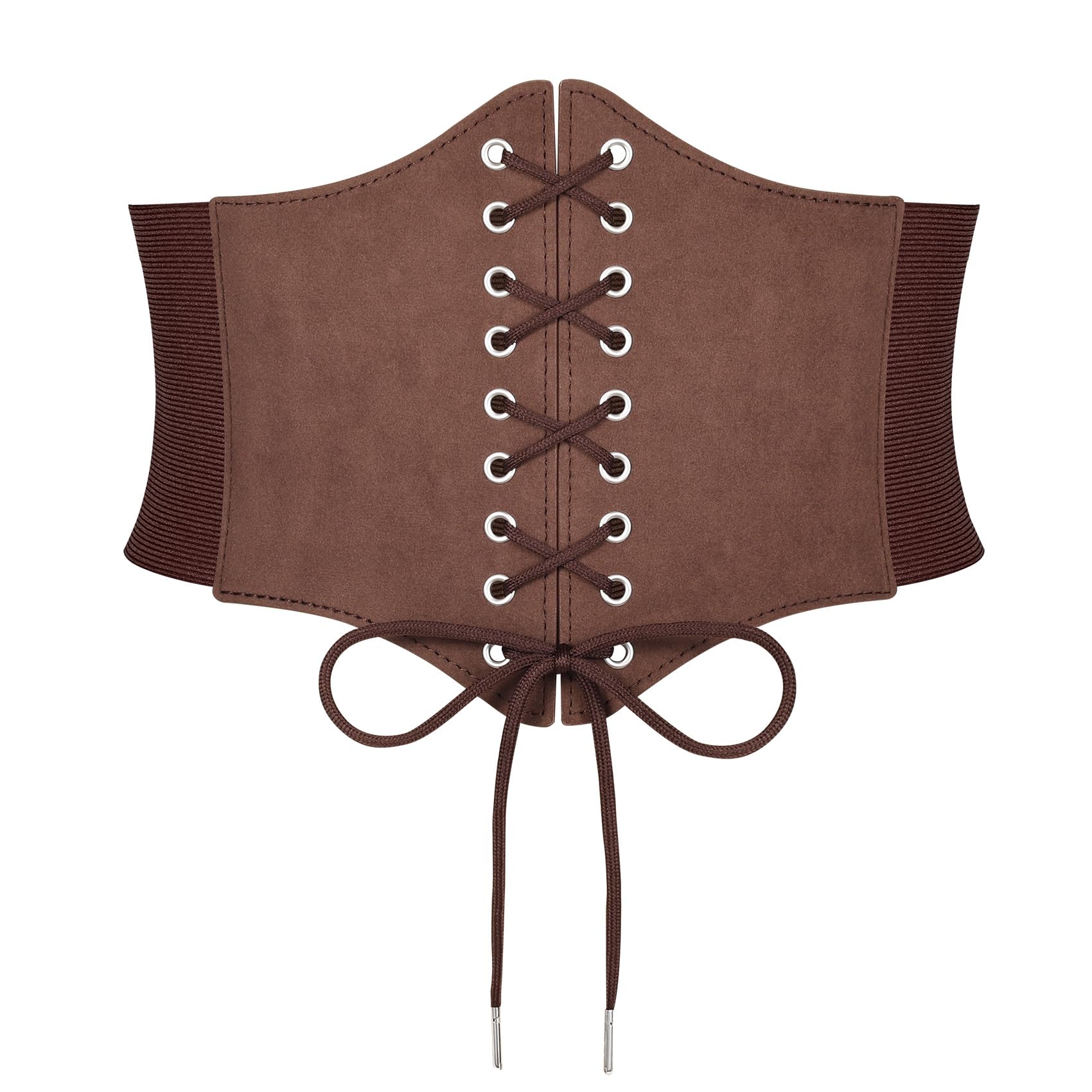 WERFORU Frauen Tied Waspie Gürtel Breiter Schnürgürtel Korsett Elastische Taille Gürtel für Halloween Party