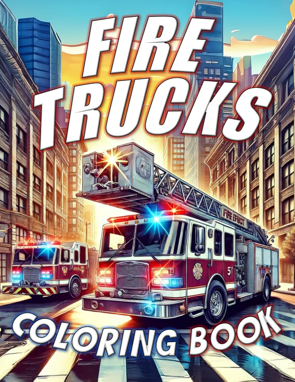 Fire Trucks Coloring Book (Emergency Vehicle Coloring Books): Bean, Coco: 9798338612866: Amazon ...