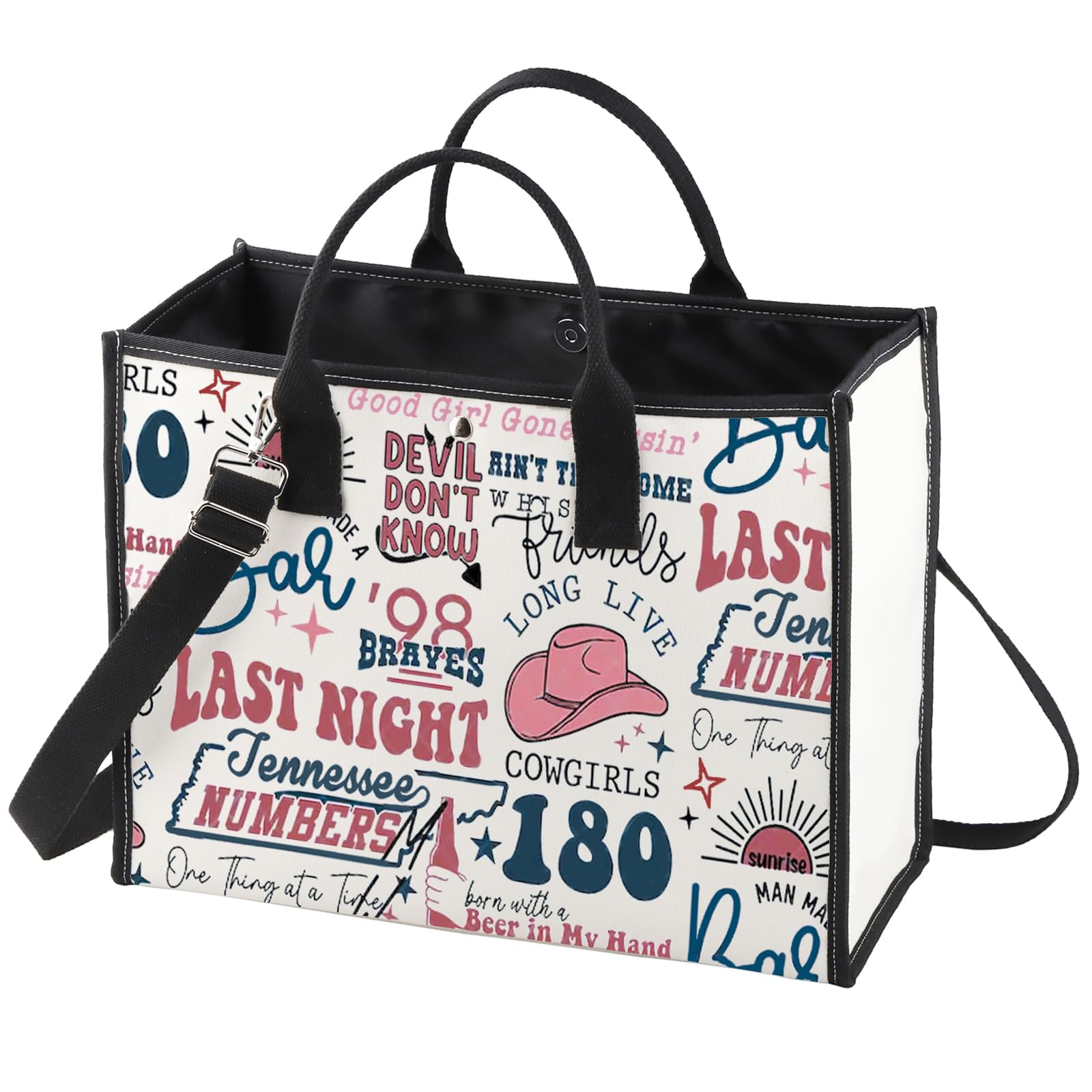 WZMPA Country Music Tote Bag One Last Night Album Gift Singer Lyric Reusable Grocery Bag Singer Merchandise