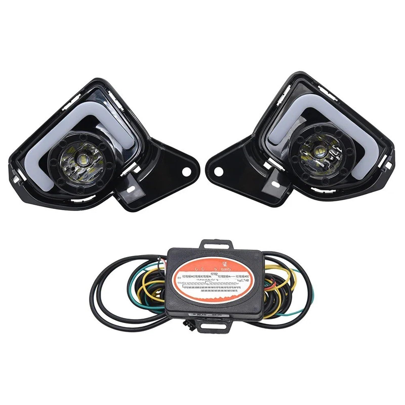 Antiniebla Delantero Para TOYOTA Para HIACE Para COMMUTER 2014 2015 2016 Luces Diurnas LED DRL Conjunto De Faros Antiniebla Luces Diurnas Señal De Giro Faro Antiniebla Delantero
