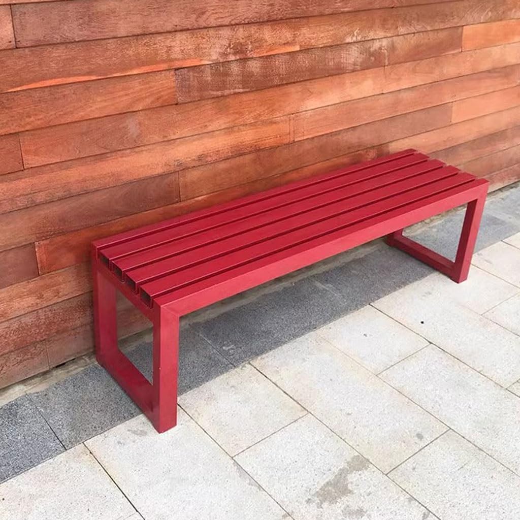 Patio Furniture Bench Park Chairs Outdoor Benches Stadium Benches Iron Chairs Benches Shopping Mall Leisure Benches Garden Outdoor Bench(Color:D)