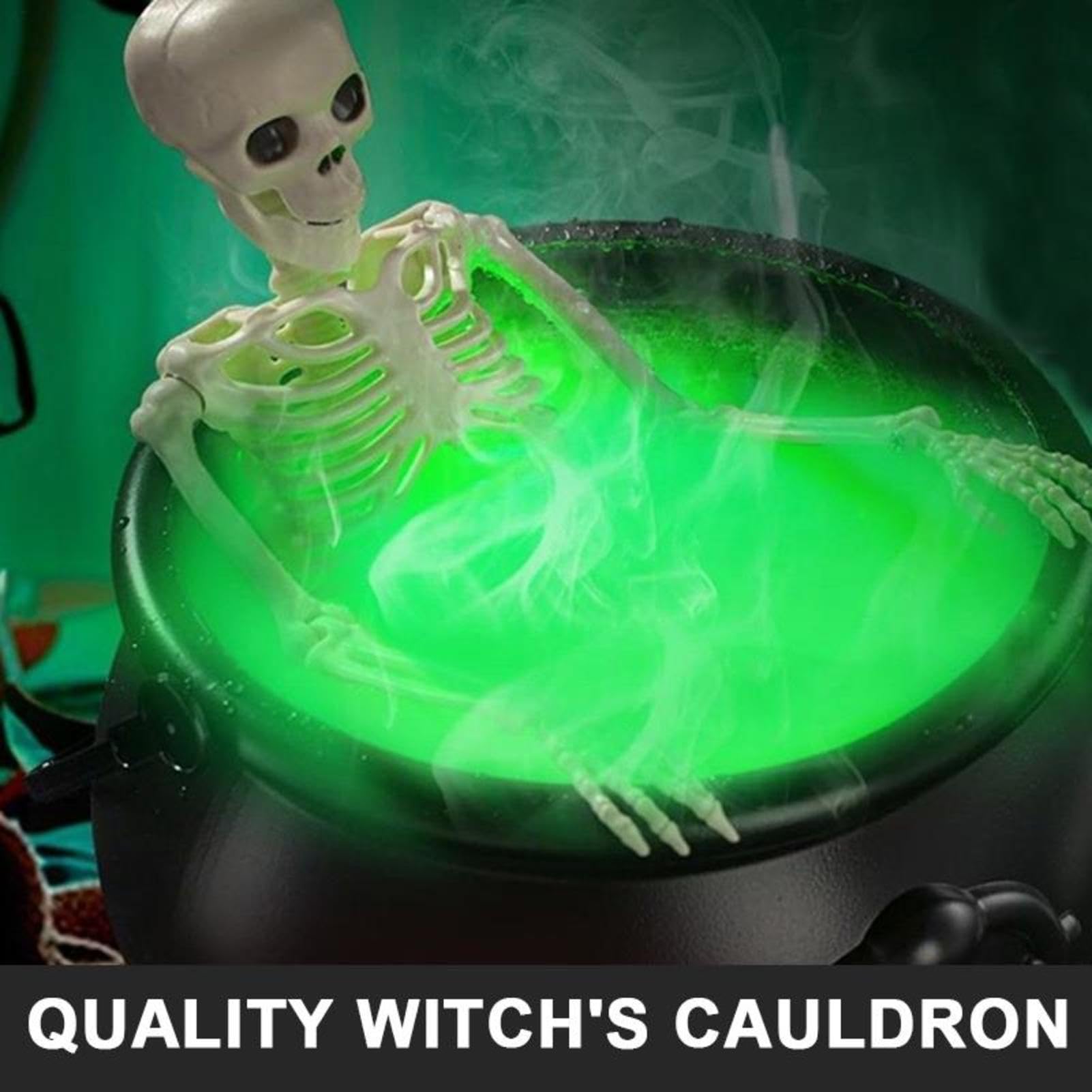 Kocioł Halloween Dekoracja z sznurem świetlnym straszna dekoracja