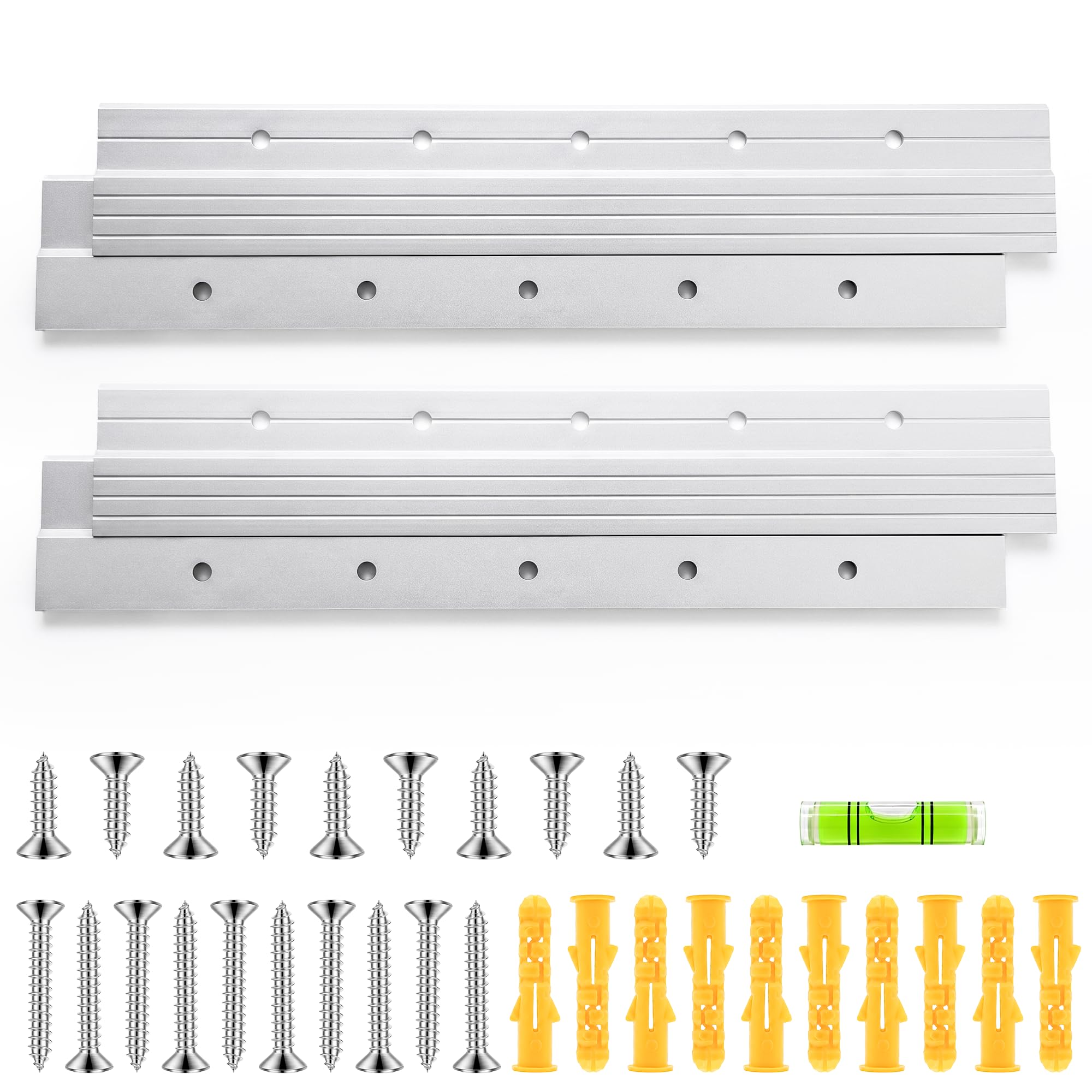 Kit French Cleat hanger de aluminio 30 cm interlocking wall mount bracket para colgar cuadros