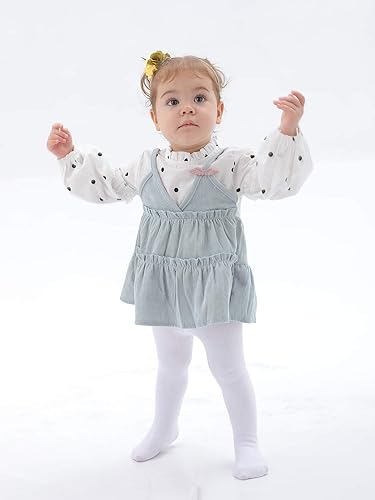 Miniatura 5 de EPEIUS Mallas para bebé y niña, antideslizantes, lisasacanaladas, de algodón, sin costuras, medias para recién nacidos, niños pequeños