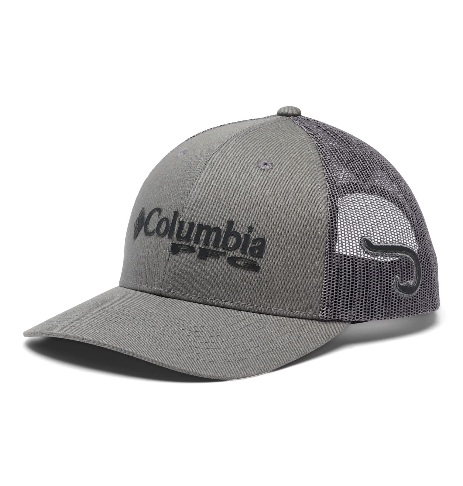 Gorra unisex PFG de malla con cierre de presión, titanio/negro/gancho, talla única 5