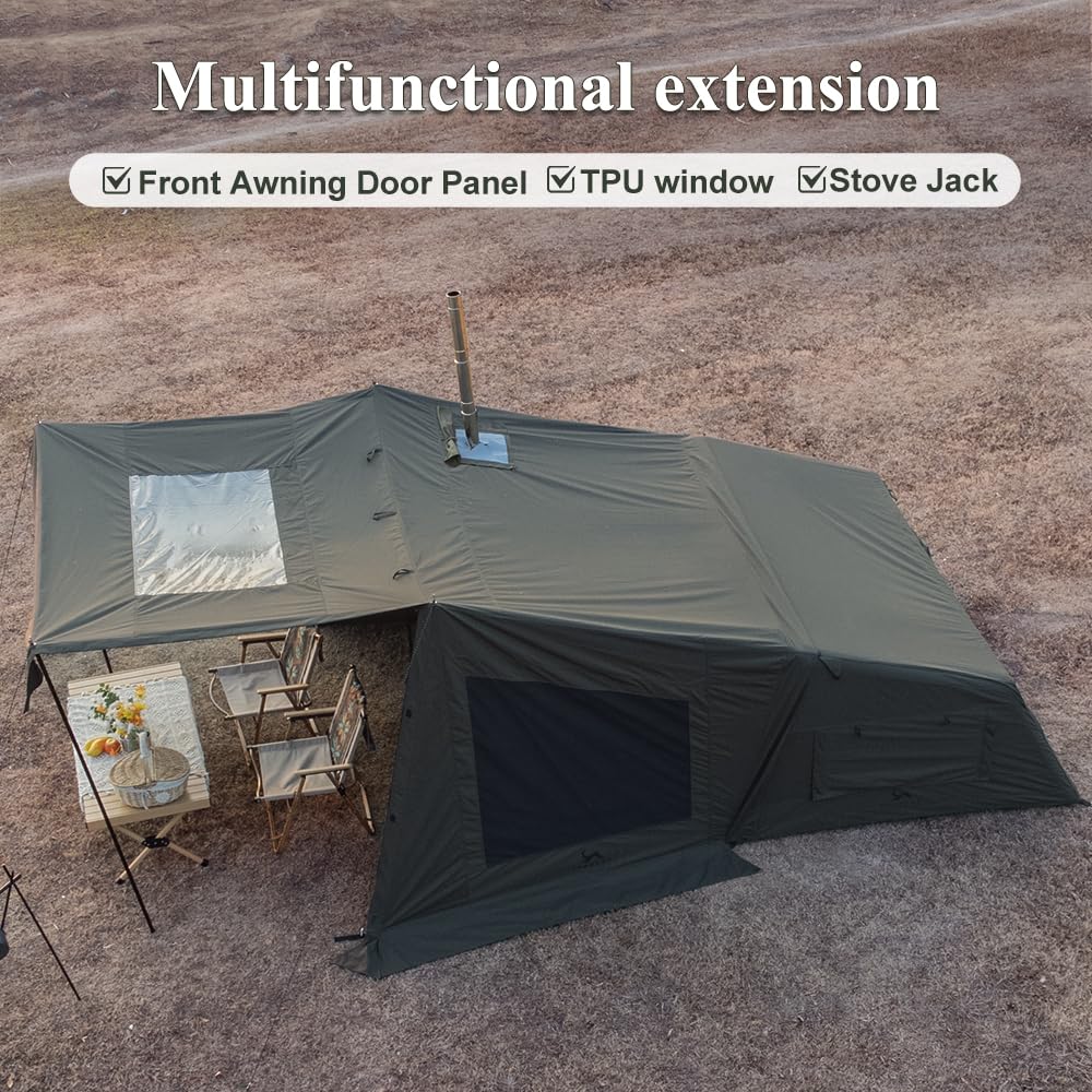 Amazon.com: TOMOUNT Inflatable Canvas Tent with Pump,Easy Setup