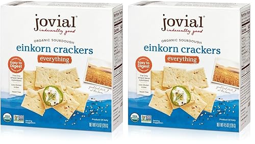 Vista 13 de Jovial Galletas de romero Einkorn de masa madre orgánica, galletas de masa madre, galletas para plato de queso, hechas con Einkorn, USDA orgánico