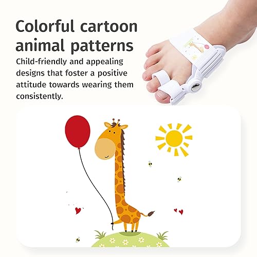 Miniatura 3 de Consysi Corrector de juanetes para niños, férula ajustable para juanetes con silicona, alisador ortopédico de dedos para hallux valgus, martillo e