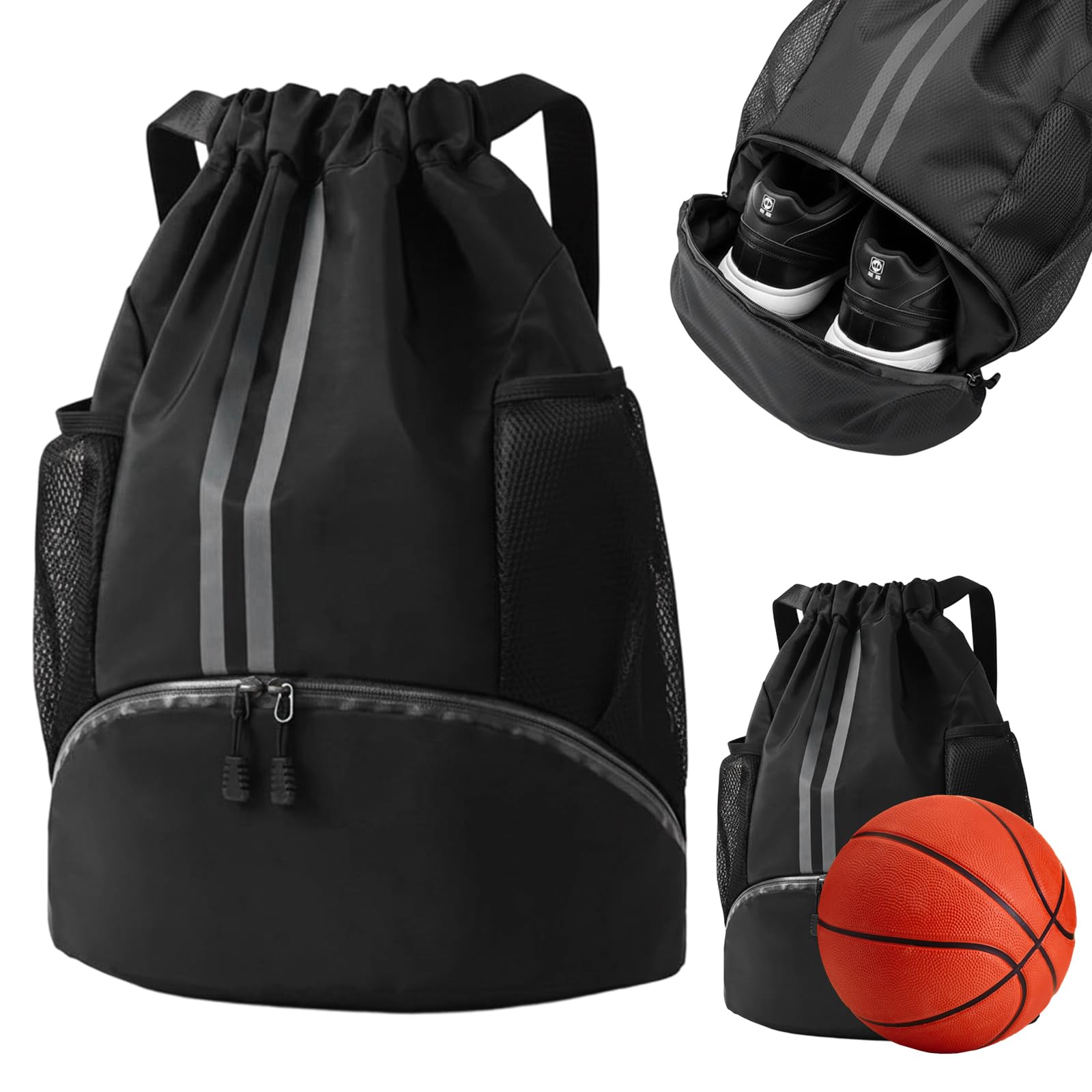 Drawstring Gym Bag, Basketball Bag With Adjustable Straps