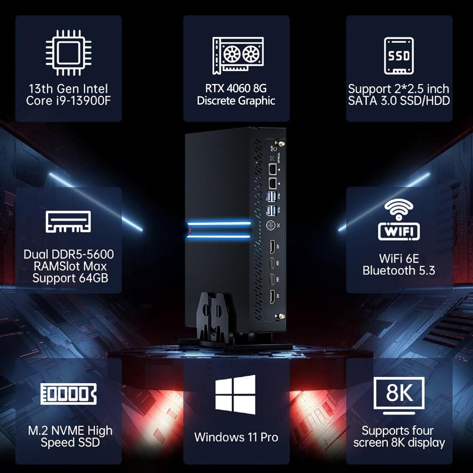 Amazon.co.jp: ThdeukotyミニゲーミングPC Core i9-13900F（最大5.6GHz