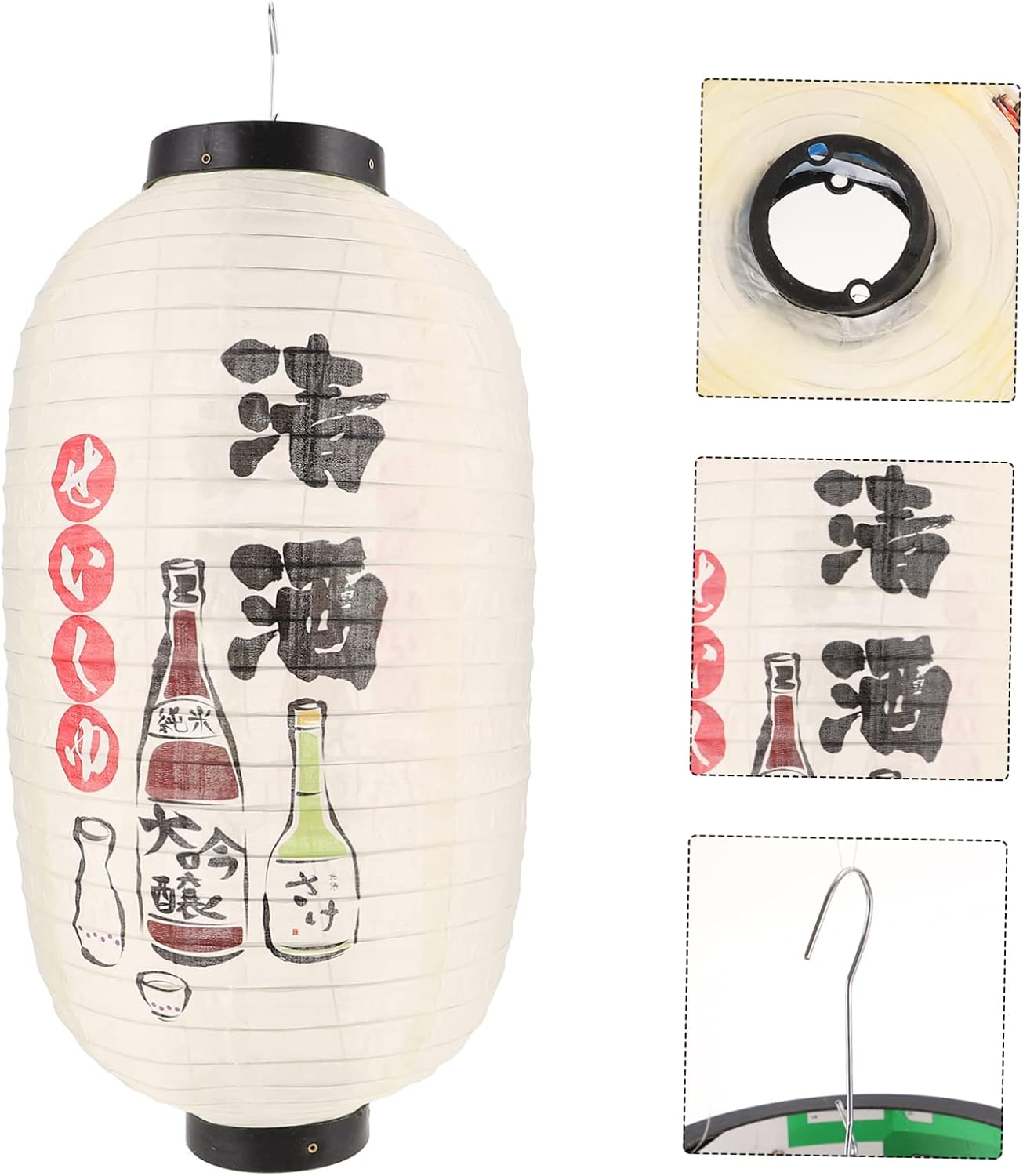 DOITOOL 3pcs Japanese Lantern Ramen Bar Paper Lantern Japanese Hanging Lantern Decoracion para De Mujer Interior Silk Lantern Hanging Paper Silk Cloth Cooking