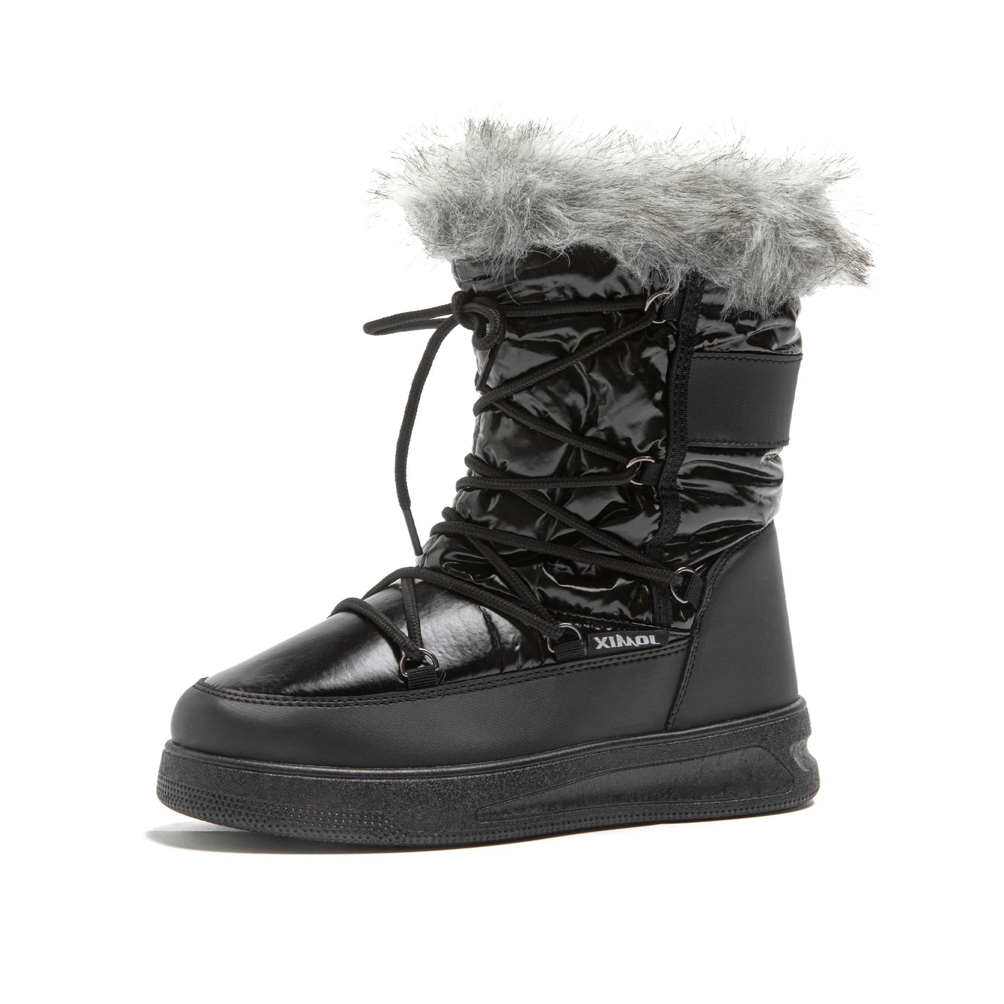 JOMIX Botas Mujer Invierno Calientes Botas Nieve Mujer Impermeables Trekking Senderismo Aire Libre