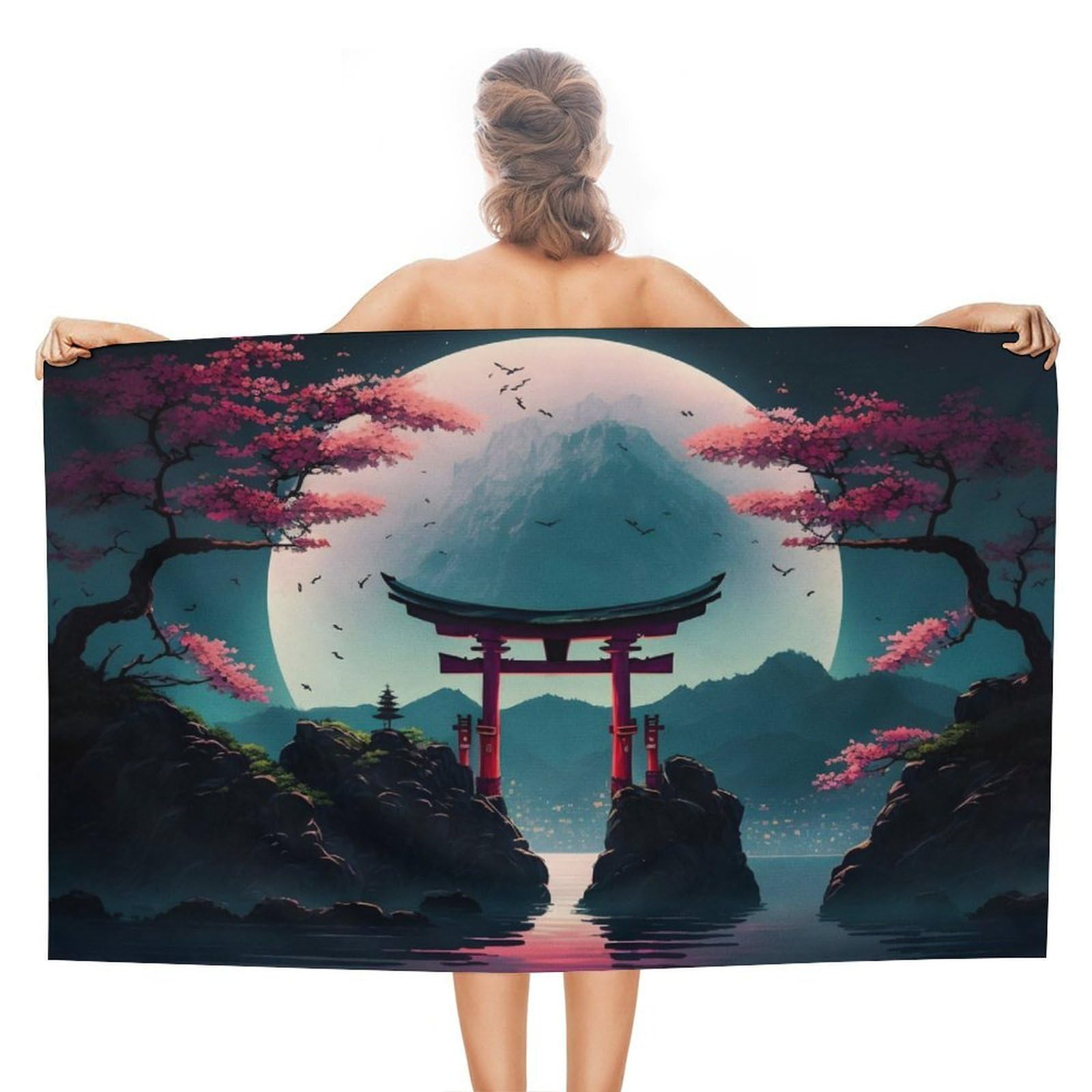 Serviette de plage douce Planet Torii, l'excellence du spa et sauna