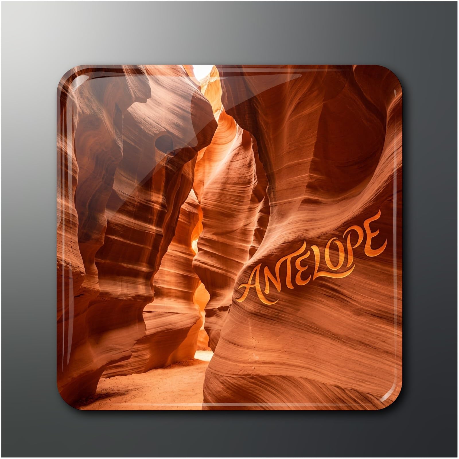 Nature Series Antelope Canyon Landscape Fridge Magnet - 2x2 in, Glossy Finish, Strong Magnetic Backing, Decorative Kitchen Accessory-image-43