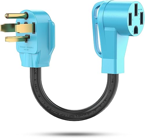 Miniatura 3 de CircleCord Cable adaptador de generador RV de 4 clavijas de 30 amperios a 50 amperios y cable adaptador de cargador NEMA 14-30P a 14-50R EV