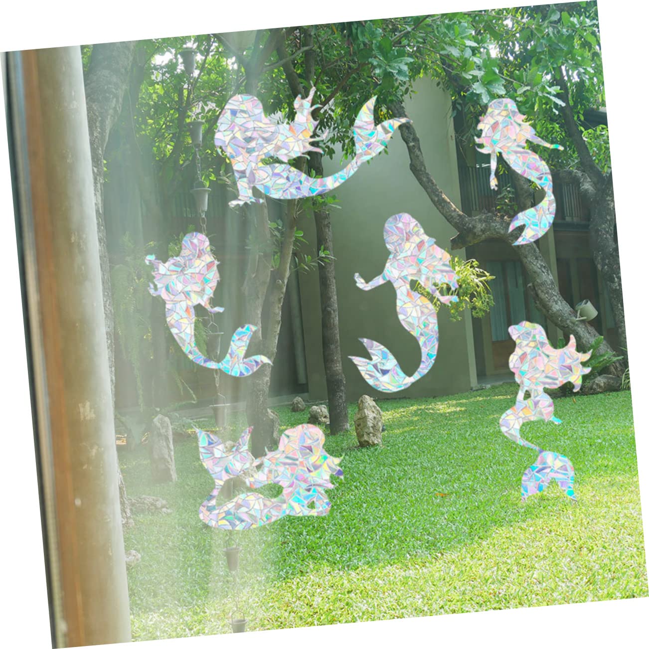 SOLUSTRE 18piezas Pegatinas De Forma De Decorativos Para Ventanas Para Adornos De Interior y Efecto De Refracción