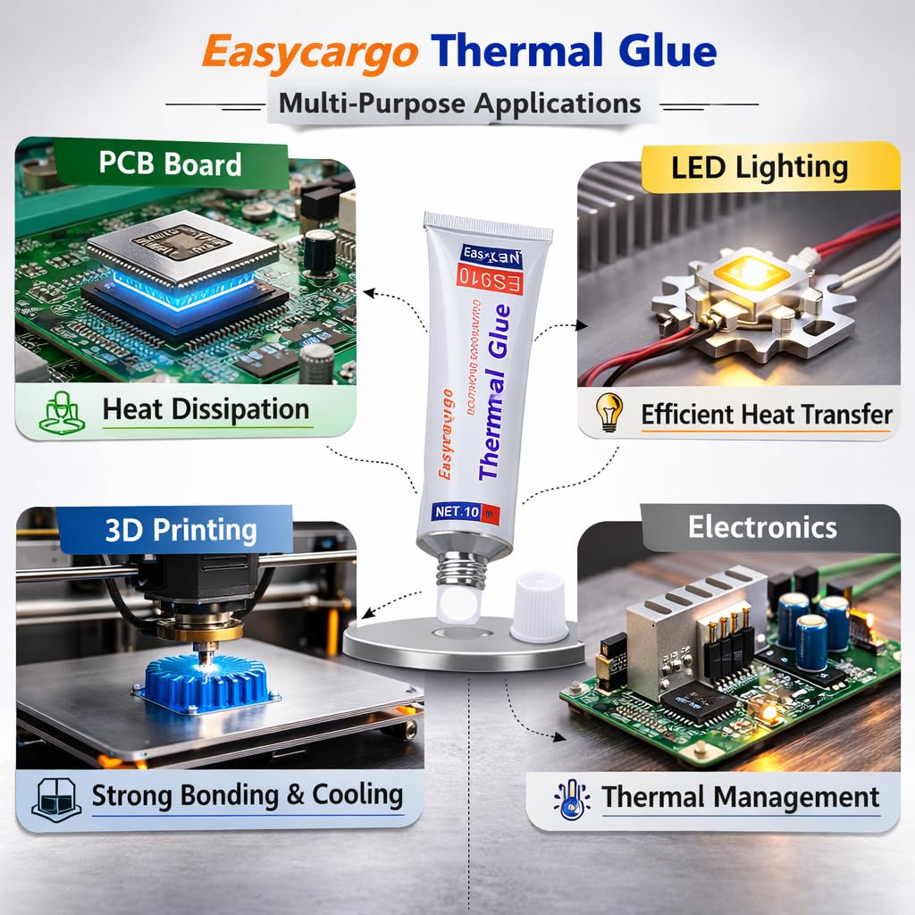 Easycargo Thermal Paste Kit - High Performance Heat Glue -5 Easycargo Thermal Paste Kit - High Performance Heat Glue -5