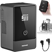 Vista 11 de Bateria V Mount Neewer PS099E con cable tipo C, 6800mAh 99Wh 14.5V Mini V Lock con pantalla OLED, carga rápida 65W PD USB C, D Tap/BP/USB A/DC