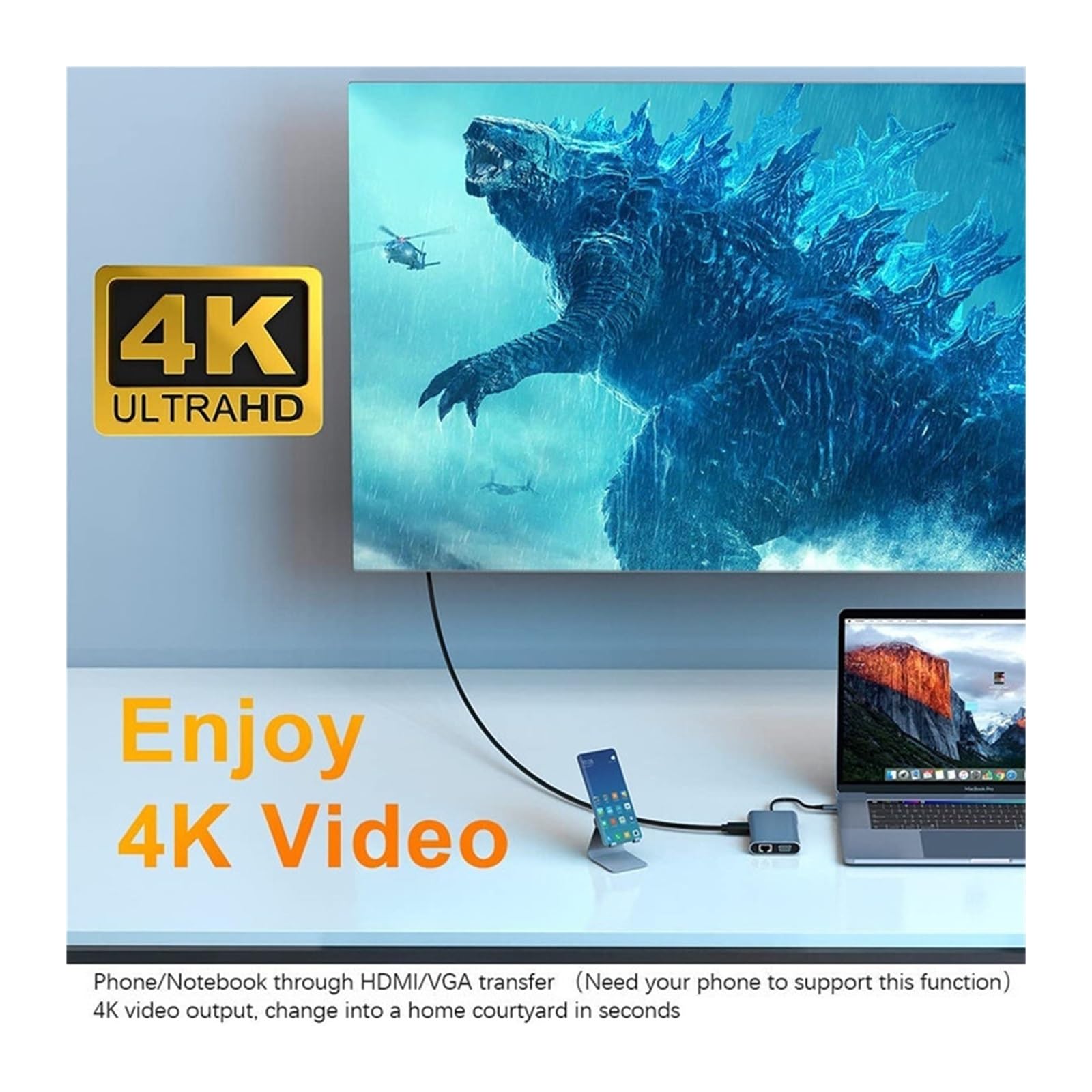 11 w 1 USB 3.0 C HUB typu C Adapter do 4K HDMI-kompatybilny VGA(11 in 1 hub)