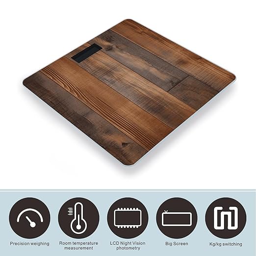 Báscula de Baño Digital de Vidrio Templado FekiLoot 182 kg miniatura 3