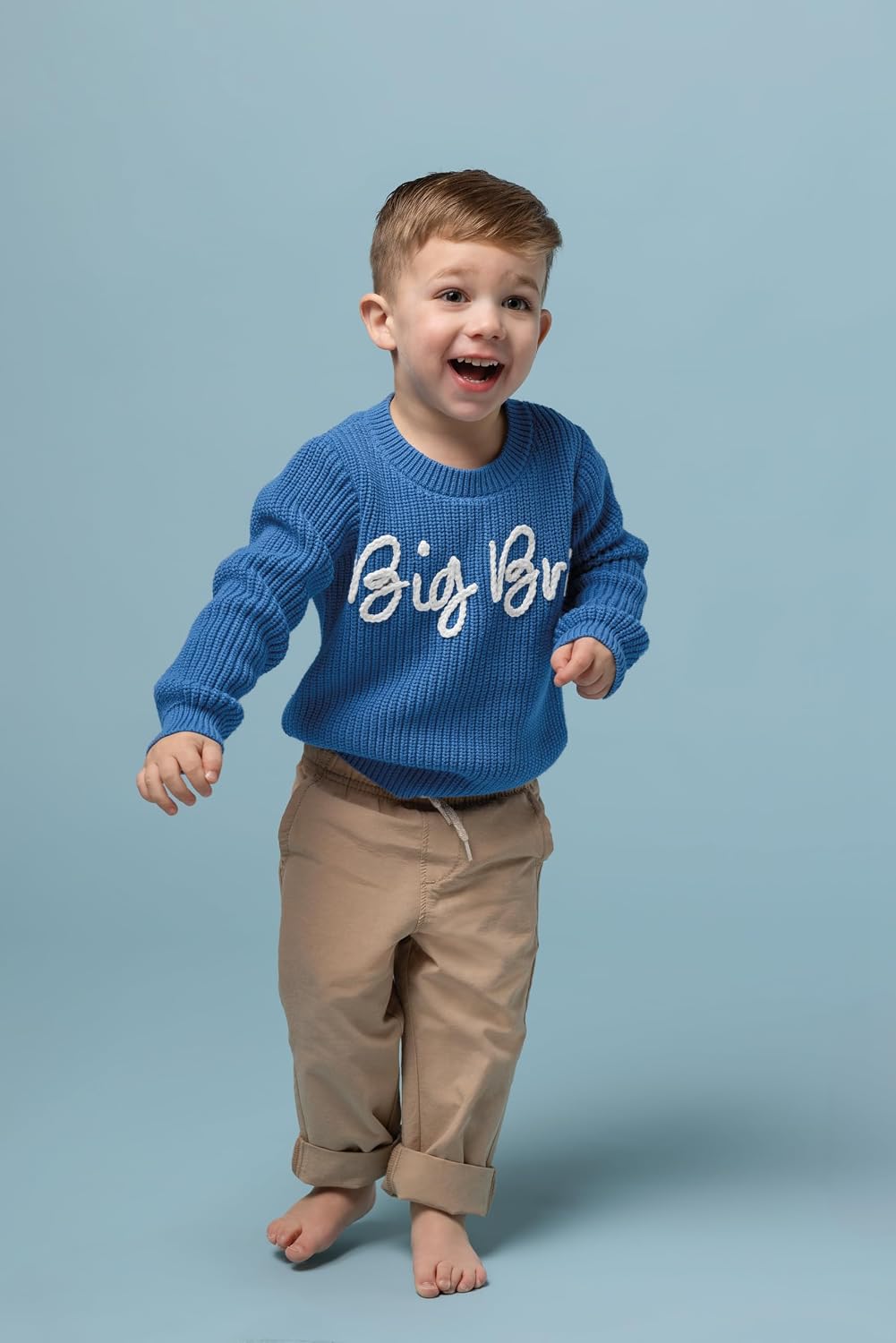 Mud Pie Boys' Mud Pie Kids Blue Big Bro Sweater