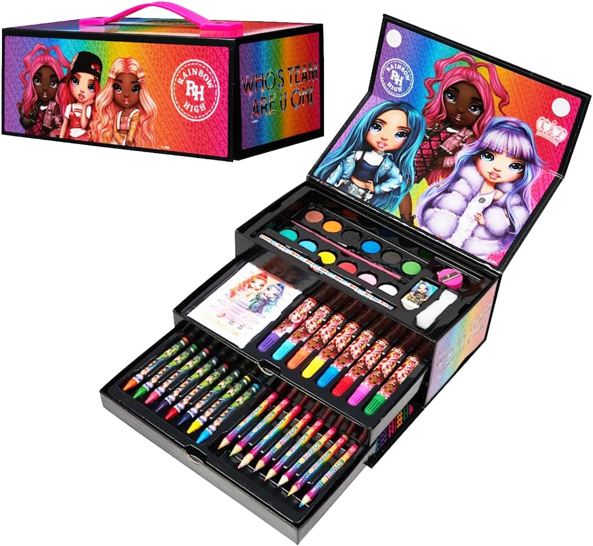 Art Set Kids 40 Plus Pieces Kids Colouring Sets Paints Colouring Pencils Markers Art Supplies Girls Gifts