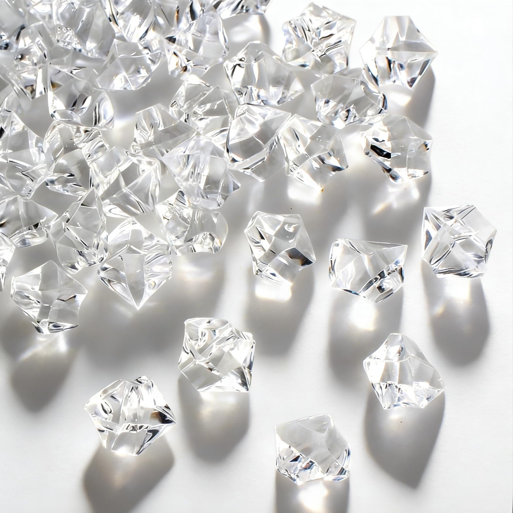 Photo 1 of **********MISSING PARTS*******
Gikboup 160 Pcs Fake Ice Cubes for Vase Filler, Fake Diamonds 22 * 18mm Acrylic Rocks for Vases, Plastic Gems, Artificial Crushed Ice Props for Sensory Bin Filler, Table Confetti, Faux Centerpieces