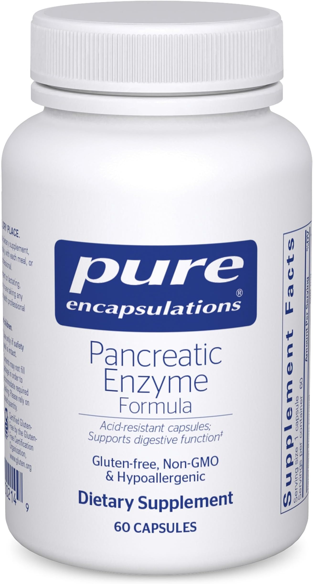 Pancreatic Enzyme Formula - Digestive Enzymes for Digestion - Strengthens Gut Health* - Targeted Delivery Capsules - Gluten Free & Non-GMO - 60 Capsules