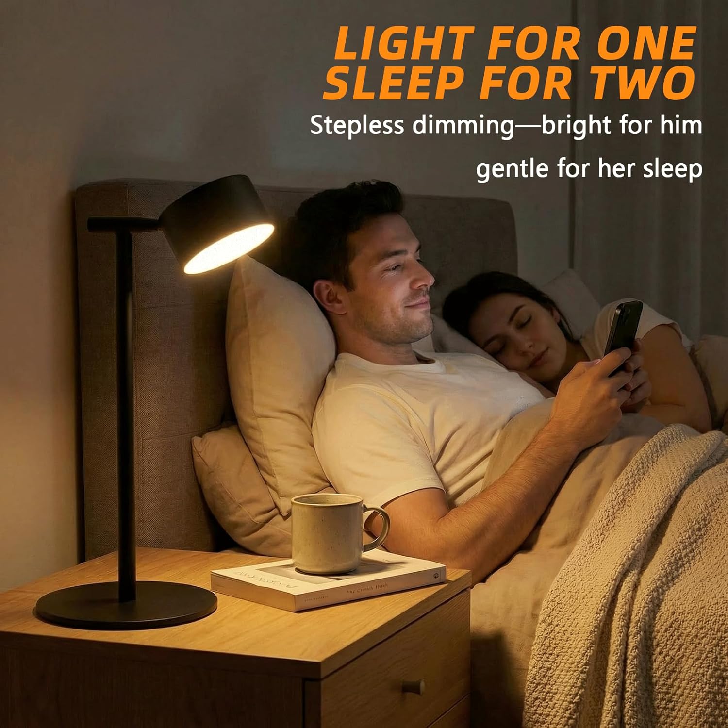 4-in-1 LED Floor Lamp with Detachable Magnetic Head - Adjustable Height Standing Lamp & Table Lamp, Portable Night Light for Bedroom, Reading, Nursing, Non-Disturbing Sleep Aid(Black)