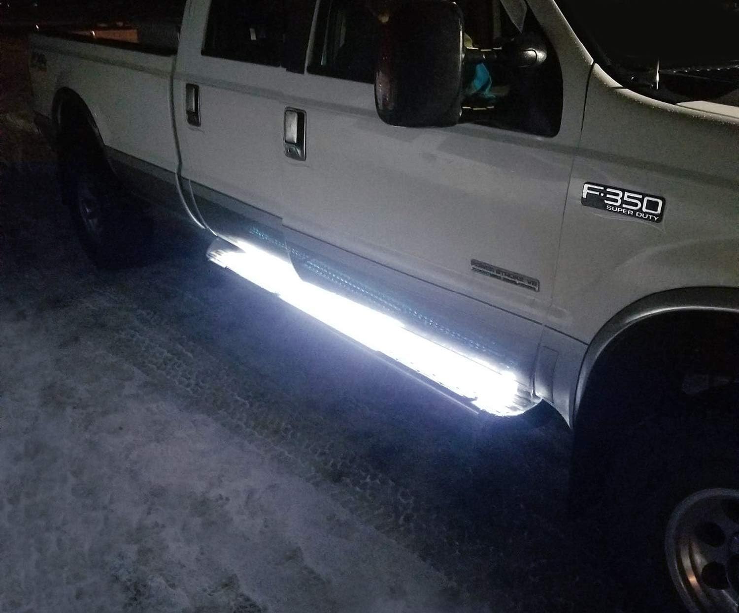 iJDMTOY 40-Inch 63-SMD Flexible LED Running Board/Side Step Lighting Kit Compatible with Ford GMC Chevy Dodge Toyota Nissan Honda Truck SUV, Xenon White