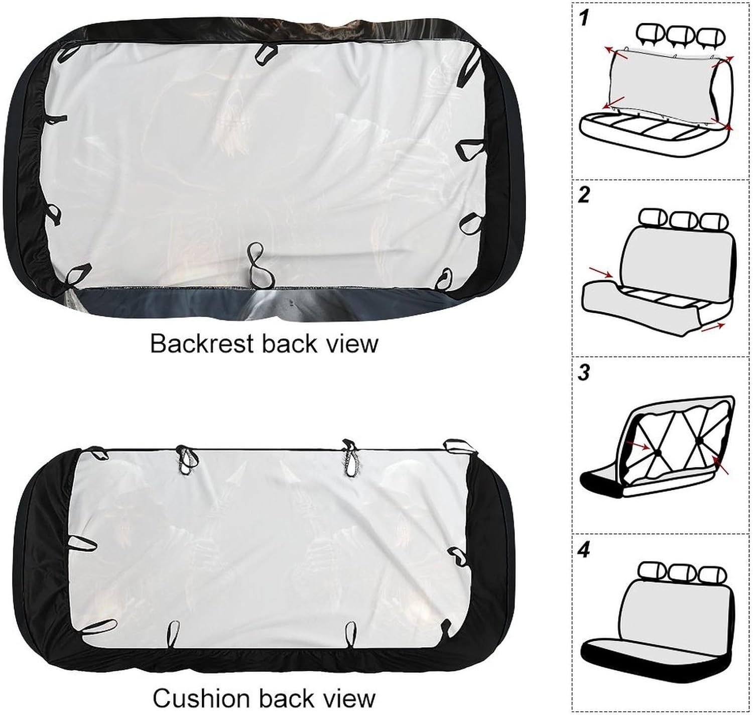 Grim Reaper Car Seat Cover Universal Rear Car Seat Protector Waterproof Automotive Seats Covers Non-Slip Truck Carseat Cover Universal Cars Accessories Fit for Cars SUV Truck Interior Covers