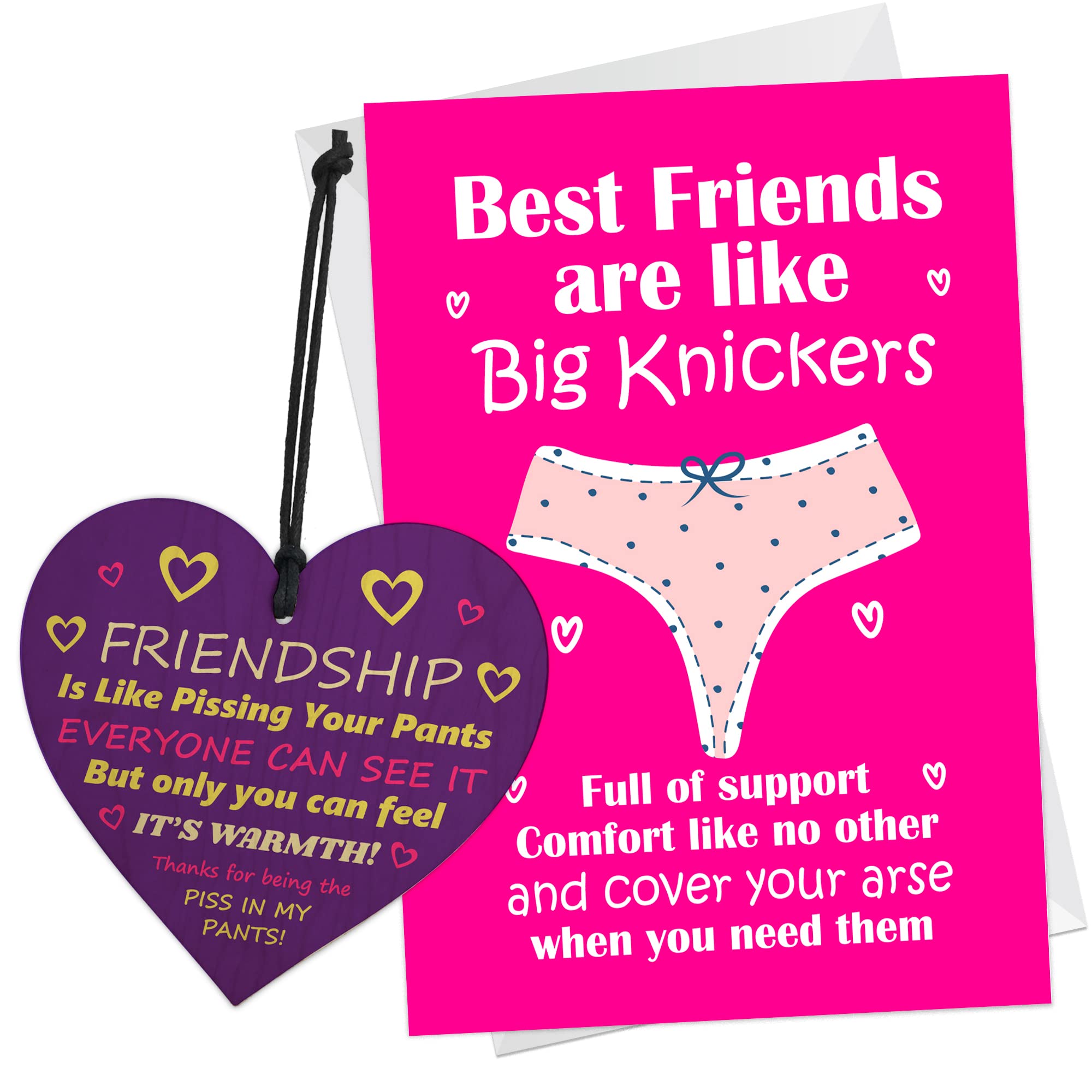 RED OCEAN Friendship Gifts Thank You Card And Heart For Best Friend Sister Birthday Friendship Gifts For Women
