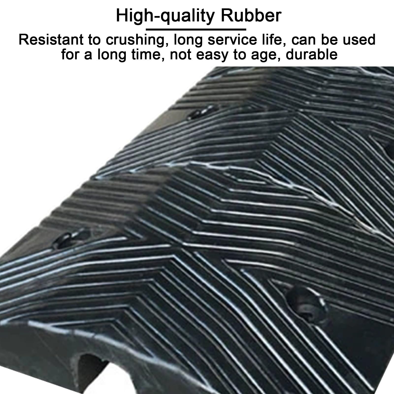 Pasacables de Suelo, Tapa Cables, Material de Caucho Negro, Base de un Solo Canal, Capacidad de Carga de 12 T, Adecuada para Almacenes y Carreteras