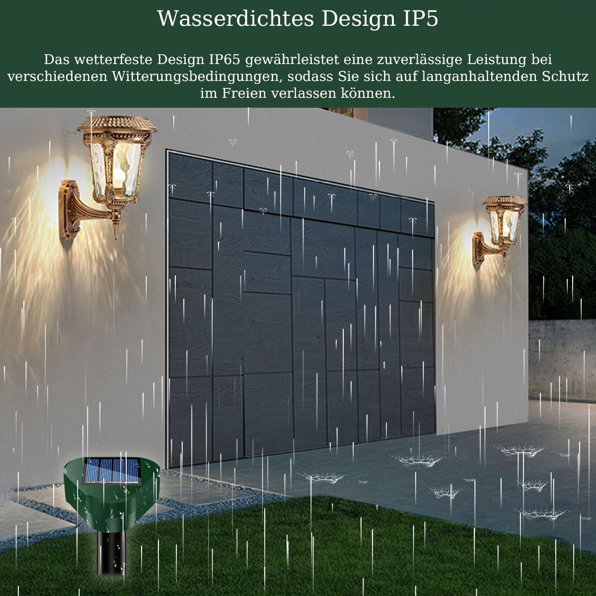 Ahuyentador de Topos 4 Piezas, IP65 Impermeable, Campañoles, Ratones, Hormigas y Serpientes, Apto para Jardines, Campos, Cultivos, Campos de Golf
