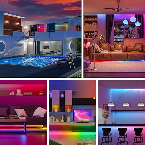 Miniatura 9 de BTF-LIGHTING FCOB WS2811 IC RGB COB Tira LED DC24V 720LEDm 16.4FT Flexible Alta Densidad Uniforme Persiguiendo Color Luz 20ICm 0.472 in Ancho Luz