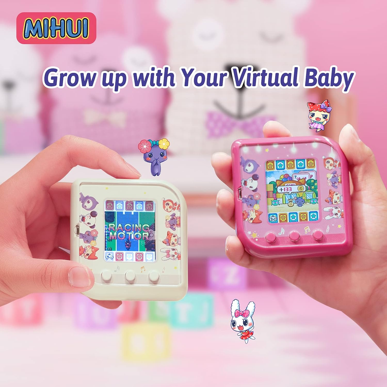 MIHUI Virtual Electronic Nano Pet for Kids Girls, 90s Toys.(Color Screen) : Toys & Games