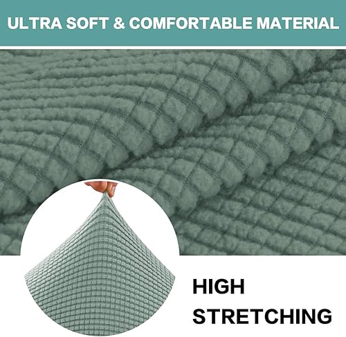 Miniatura 4 de Turquoize Funda para silla con funda de cojín separada, funda otomana, color cian oscuro