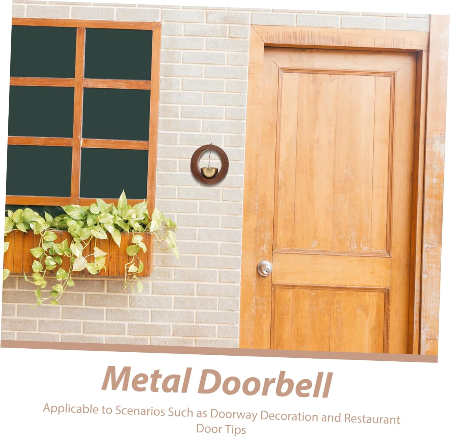 2pcs Japanese Style Wooden Doorbell Bell for Door Decorative Hanging Bell Office Ornament Home Decor Accessory
