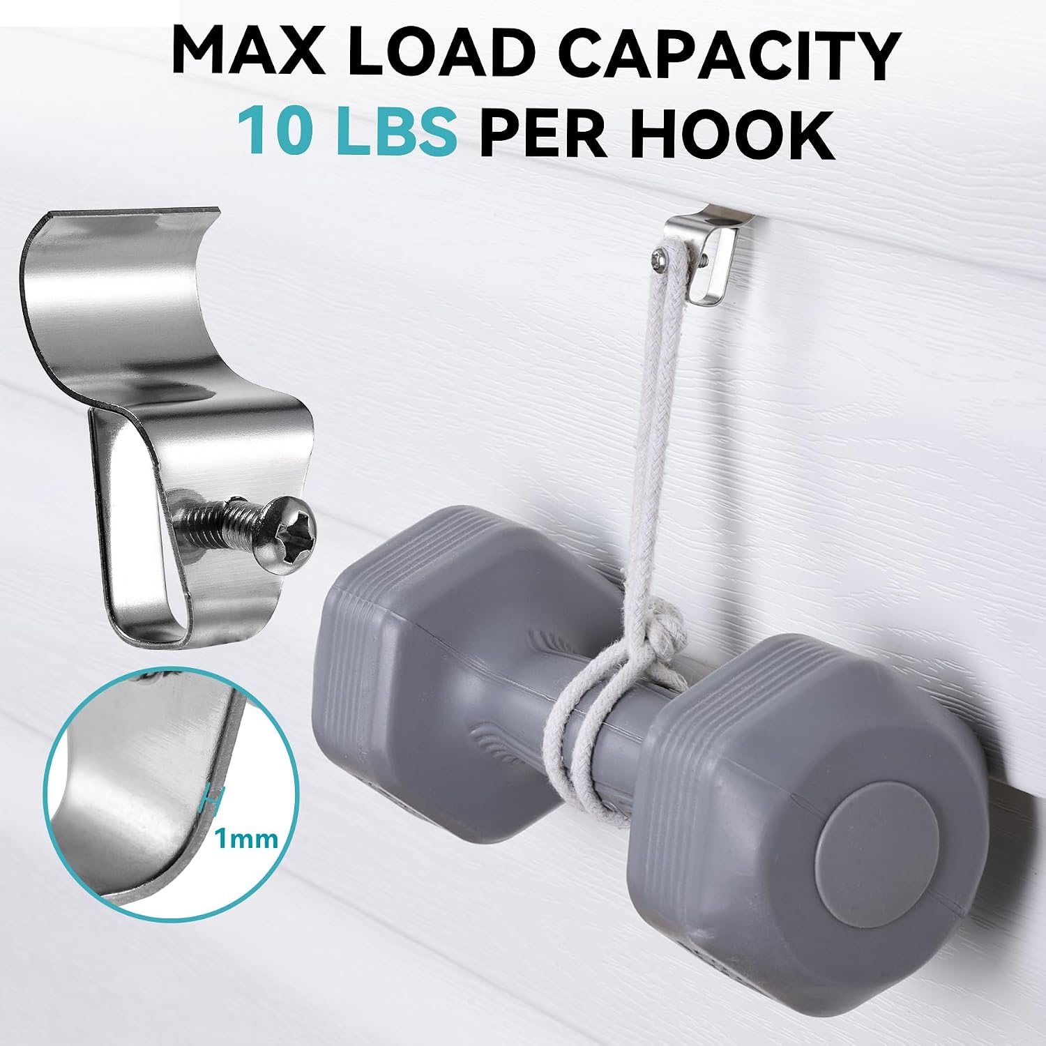 HUXOR 20 Pack Vinyl Siding Hooks for Solar Outdoor Lights, Clips for Hanging Motion Sensor Solar Security Light, Solar Powered Wall Lights, String Lights