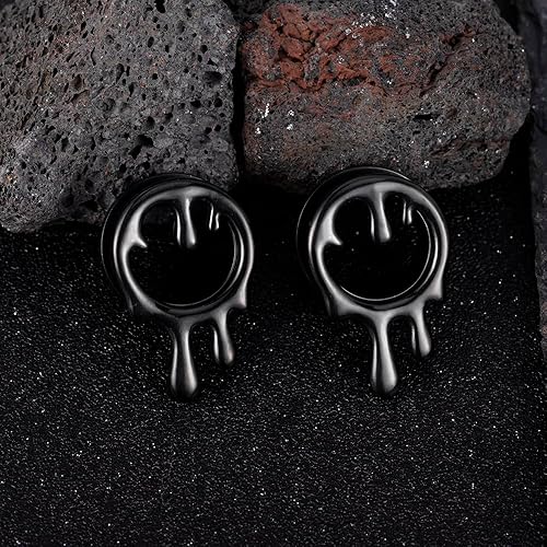 Miniatura 4 de 2 tapones para túneles de oreja de acero inoxidable 316, expansores de aretes hipoalergénicos para piercings estirados, 2 unidades