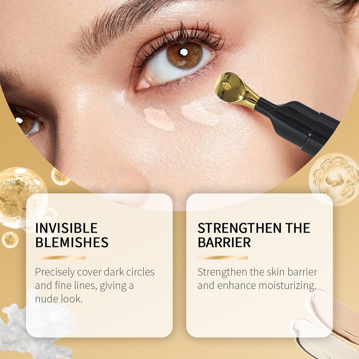 Eye Corrector SPF 41, Eye Essence with Vitamin E, Dark Circle Coverage Anti-Aging Tinted Eye Cream, Moisturizing Formula (Natural, 0.34 Oz)