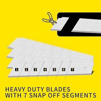 T TOVIA 25mm Utility Knife Replacement Blades, SK5 Snap-Off, 40-Pack