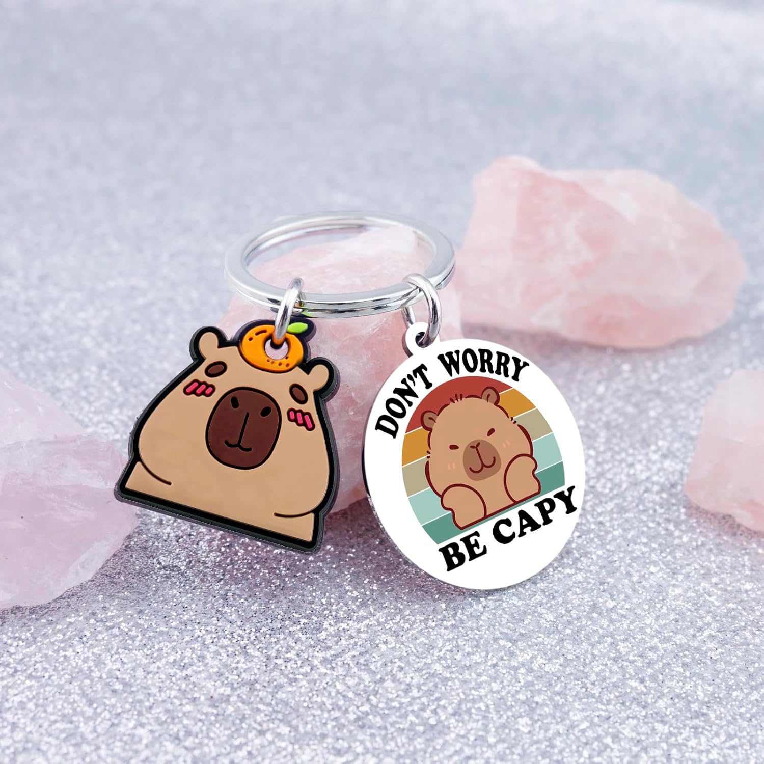 Capybara Keychain Cute Capybara Gifts for Girls Capibaras Gifts for Women Friends Capybaras Stuff Backpack Accessories for Capybaras Lovers Birthday Decorations for Teen Girls - Image 4