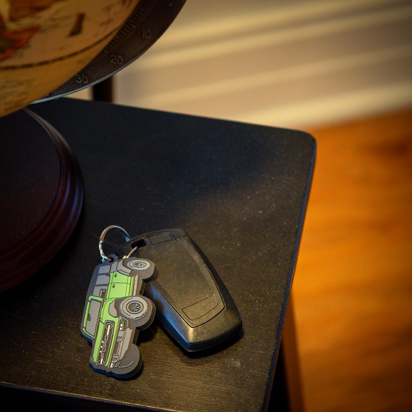 Vintage Ltd. Keychain Inspired by Ford Bronco – Soft Durable Rubber Key FOB – Gift for Bronco 4x4 Fans (Eruption Green)
