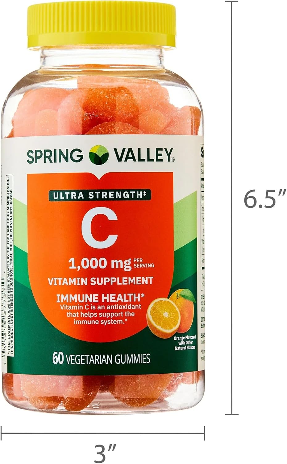 SUREFECT Spring Valley Ultra Strength Vitamin C 1000 mg Gummies - 60 Count, Orange Flavor Organizer